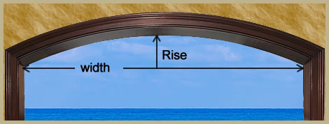 How to measure the width and rise of an arch